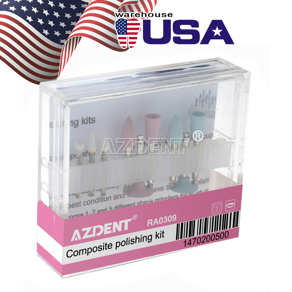 Uso Dental Kit de Pulido de Resina Compuesta RA0309 Adapto para Baja Velocidad P