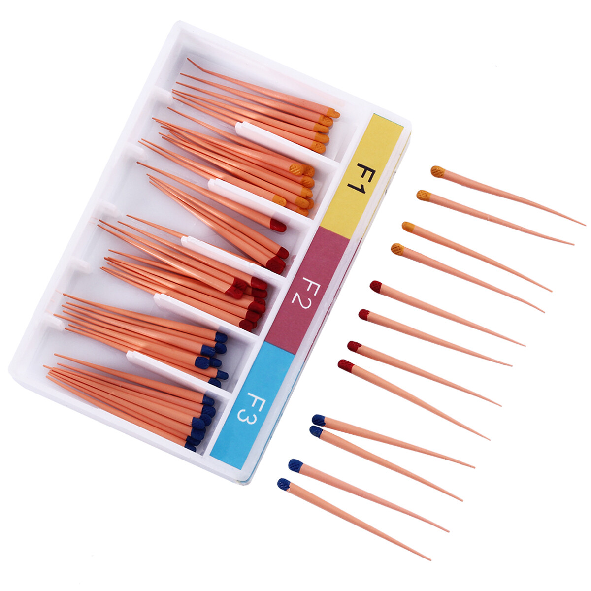 Dental Endodontic Gutta Percha Points Tips F1 F2 F3 Root Canal 02-06Taper