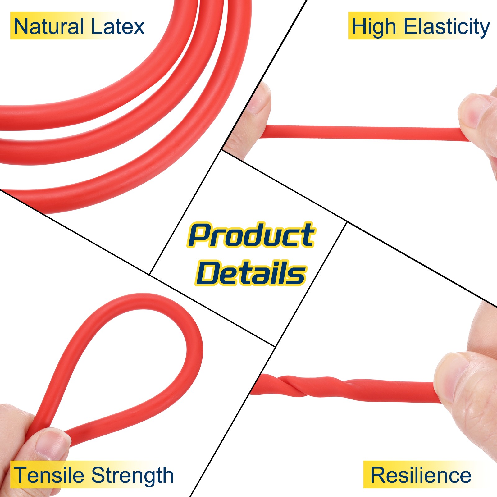 13 Ft(4M) Latex Rubber Tubing, 1/16″(1.6mm)ID 1/8″(3.2mm)OD, Red