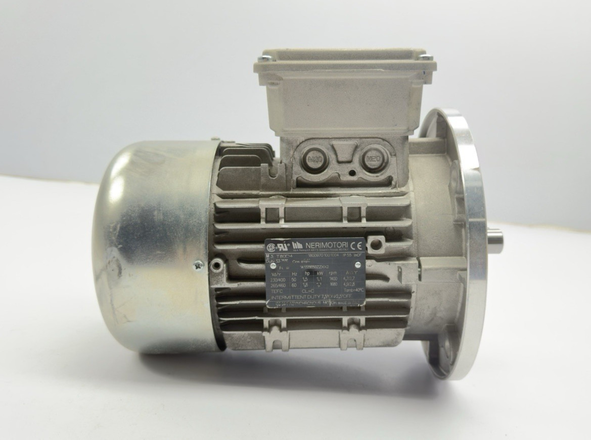 NERIMOTORI T80D4 Inverter Induction Motor 1.1kw 4-pole 1680rpm TEFC 3/4″-Shaft