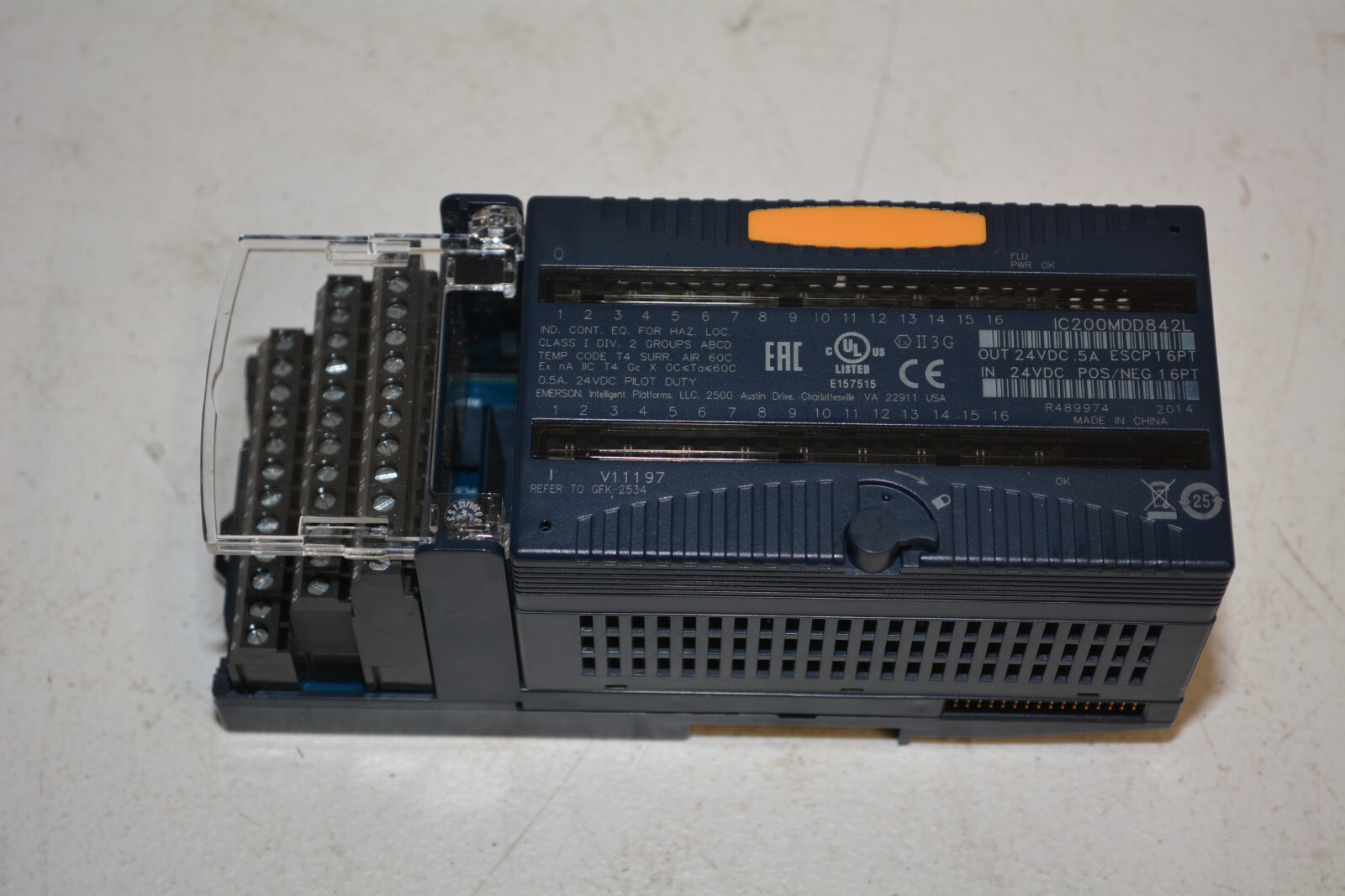 ^ GE Fanuc PLC IC200MDD842L Input / Output Module ESCP16PT #W5341