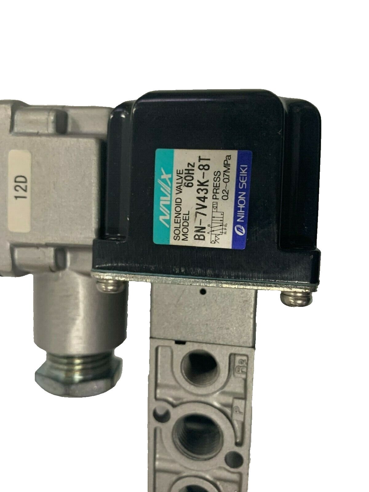 Niscon NIHON SEIKI BN-7V43K-8T 5/2-Way 1/4″ Air Solenoid Valve AC 110V / 60 Hz