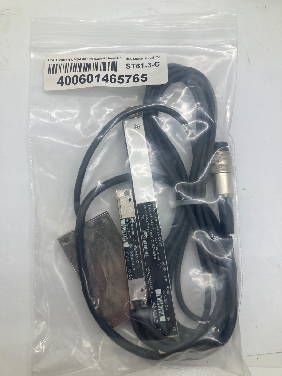 New RSF Elektronik MSA 001.73 Sealed Linear Encoder 50mm Travel 5V