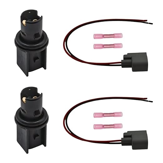 2Pcs Side Marker Light Park Lamp Bulb Socket Connector Plug Pigtail Harness Kit