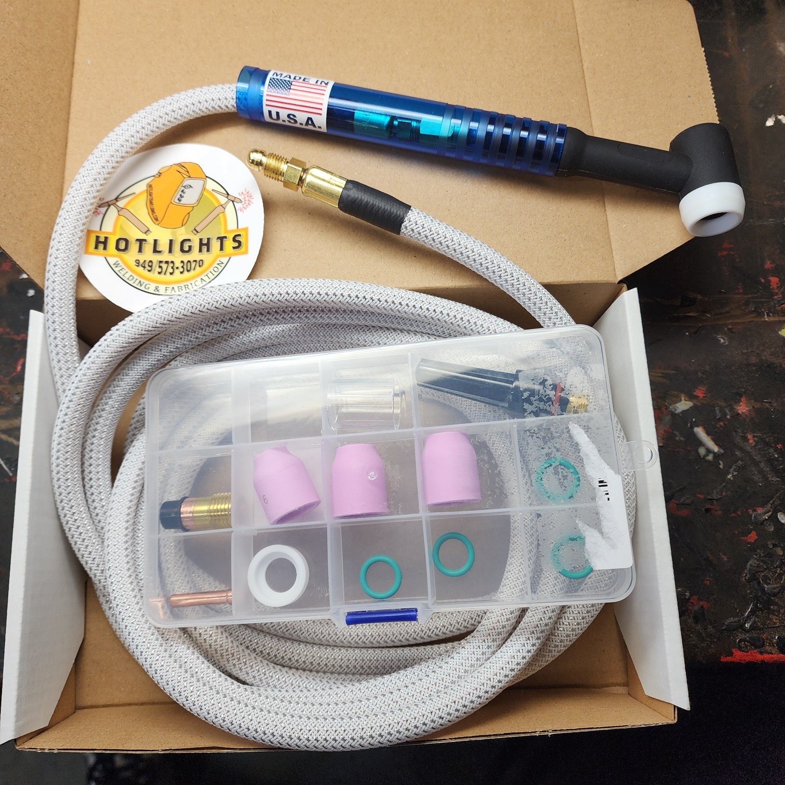 Ultraflex 150amp tig Hose #17 Torch Stubby Gas Lens kit