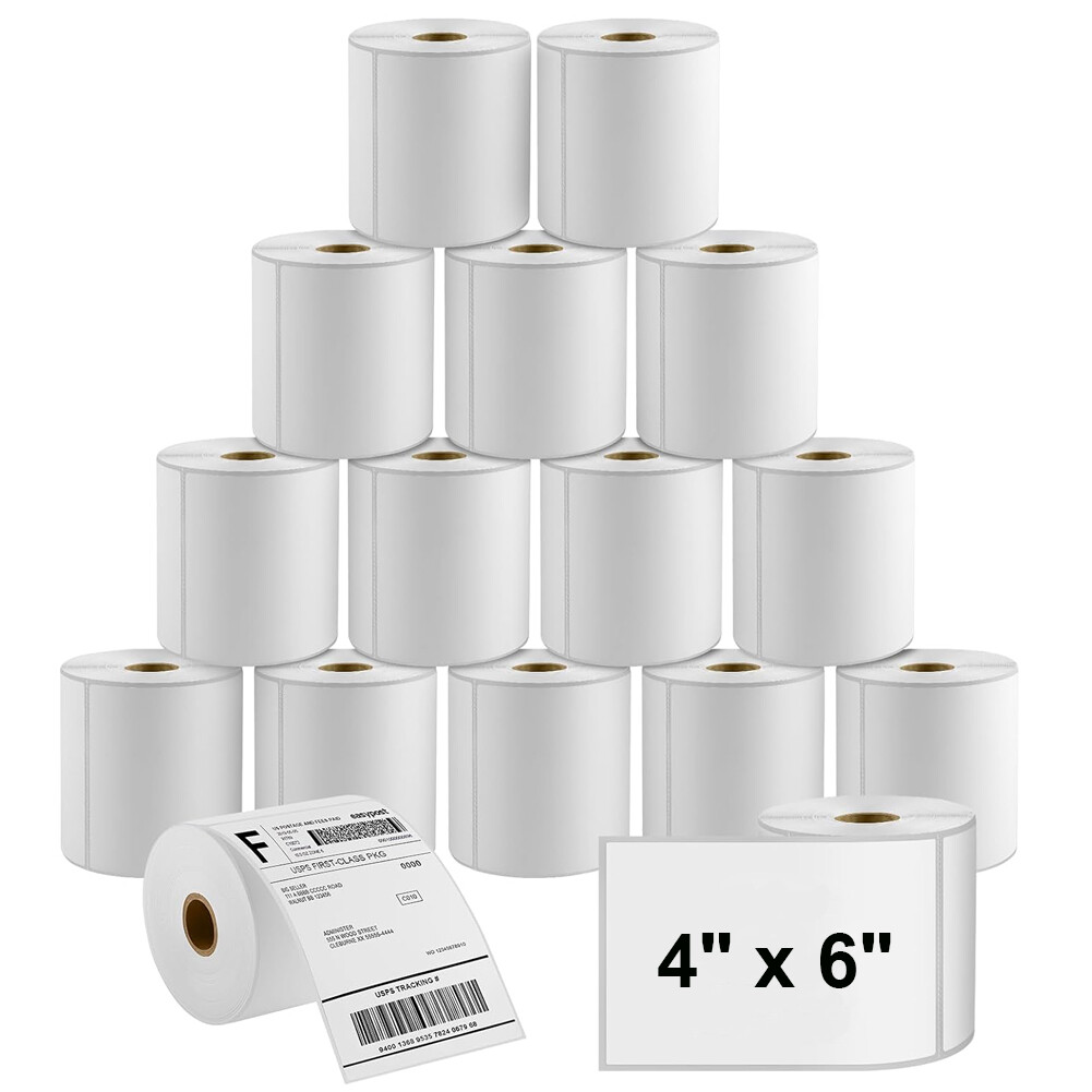 4″x6″ Direct Thermal Shipping Labels 250/Roll 450/Roll 500/Roll for Zebra Rollo