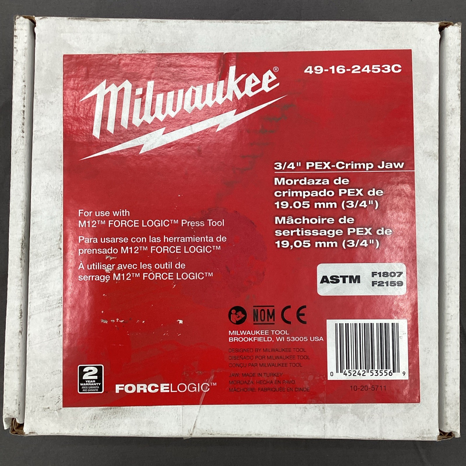 P1. Milwaukee Tool 49-16-2453C M12 Force Logic PEX-Crimp Jaw 3/4″ ~ BNIB!