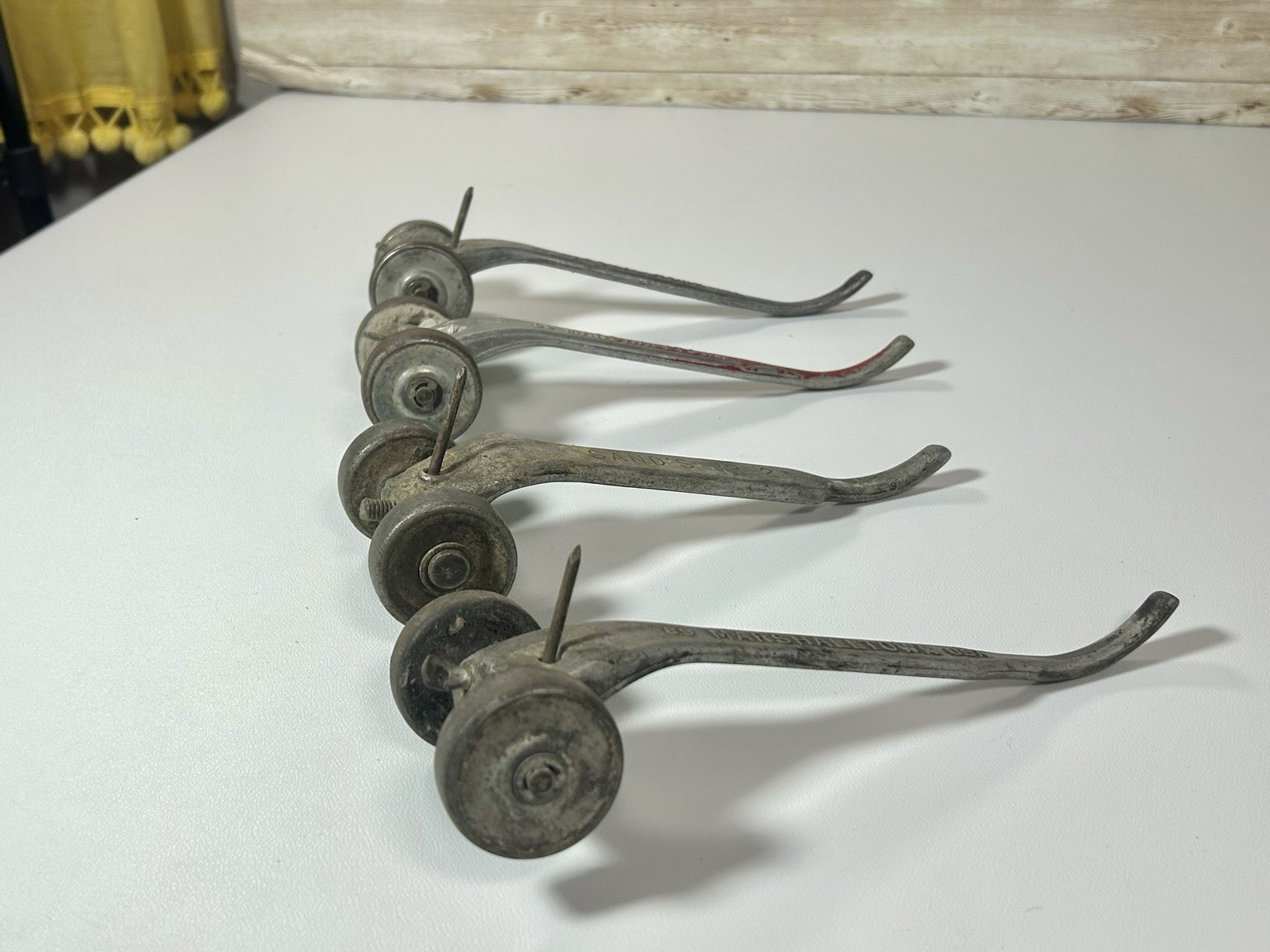 Vtg Lot 4 Marshalltown Skate Wheel Joint Raker Tool Bricklayer Masonry