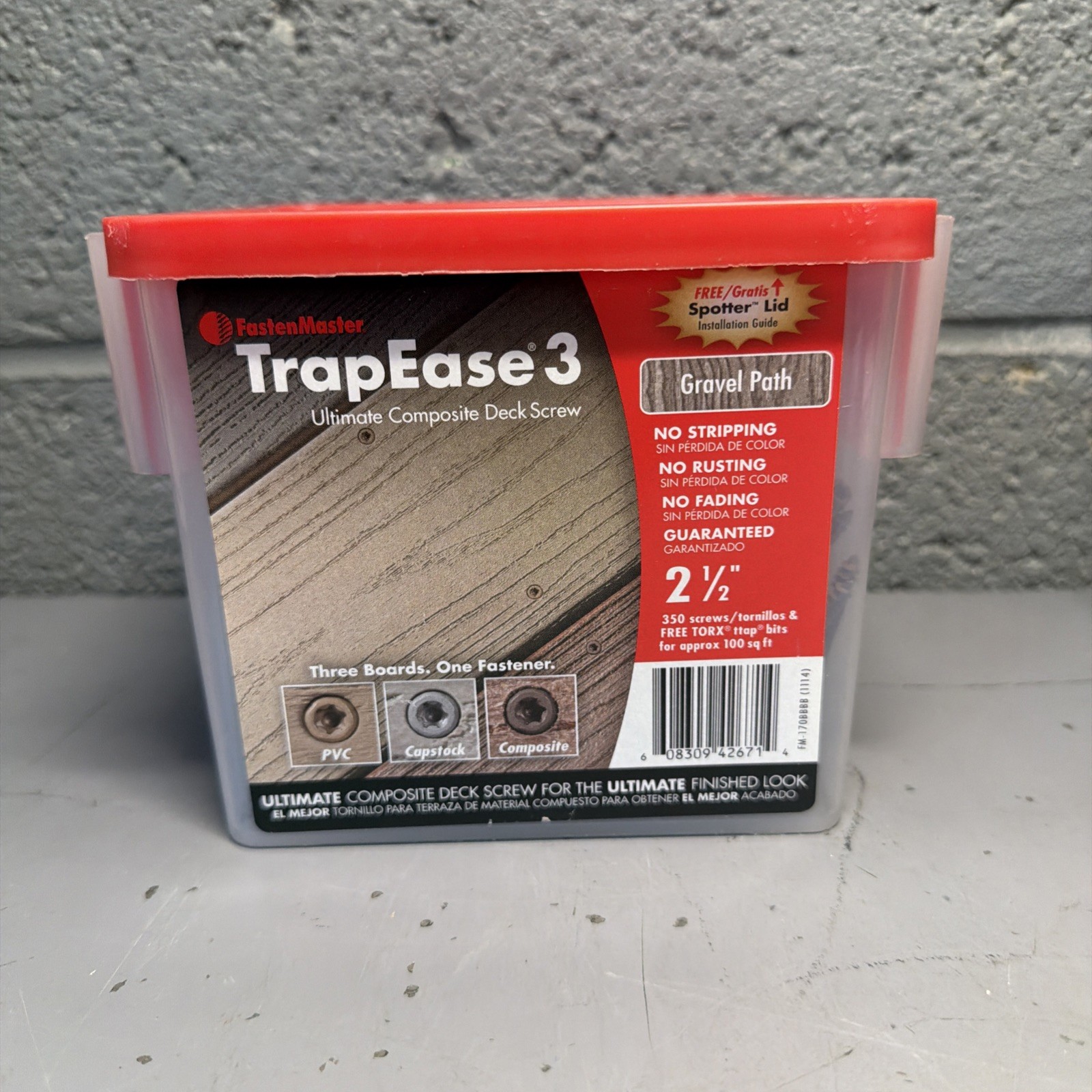 FastenMaster TrapEase 3 2-1/2 in. Torx Composite Head Gravel Path/Rocky 350pcs