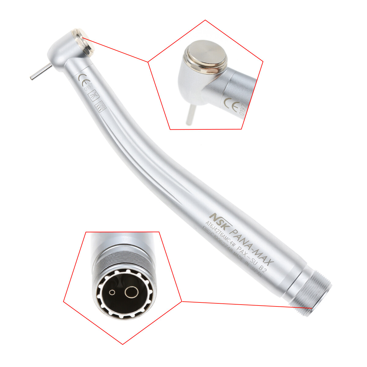NSK Type Dental PANA MAX Big Head High Speed Handpiece Turbine Push Button 2H US
