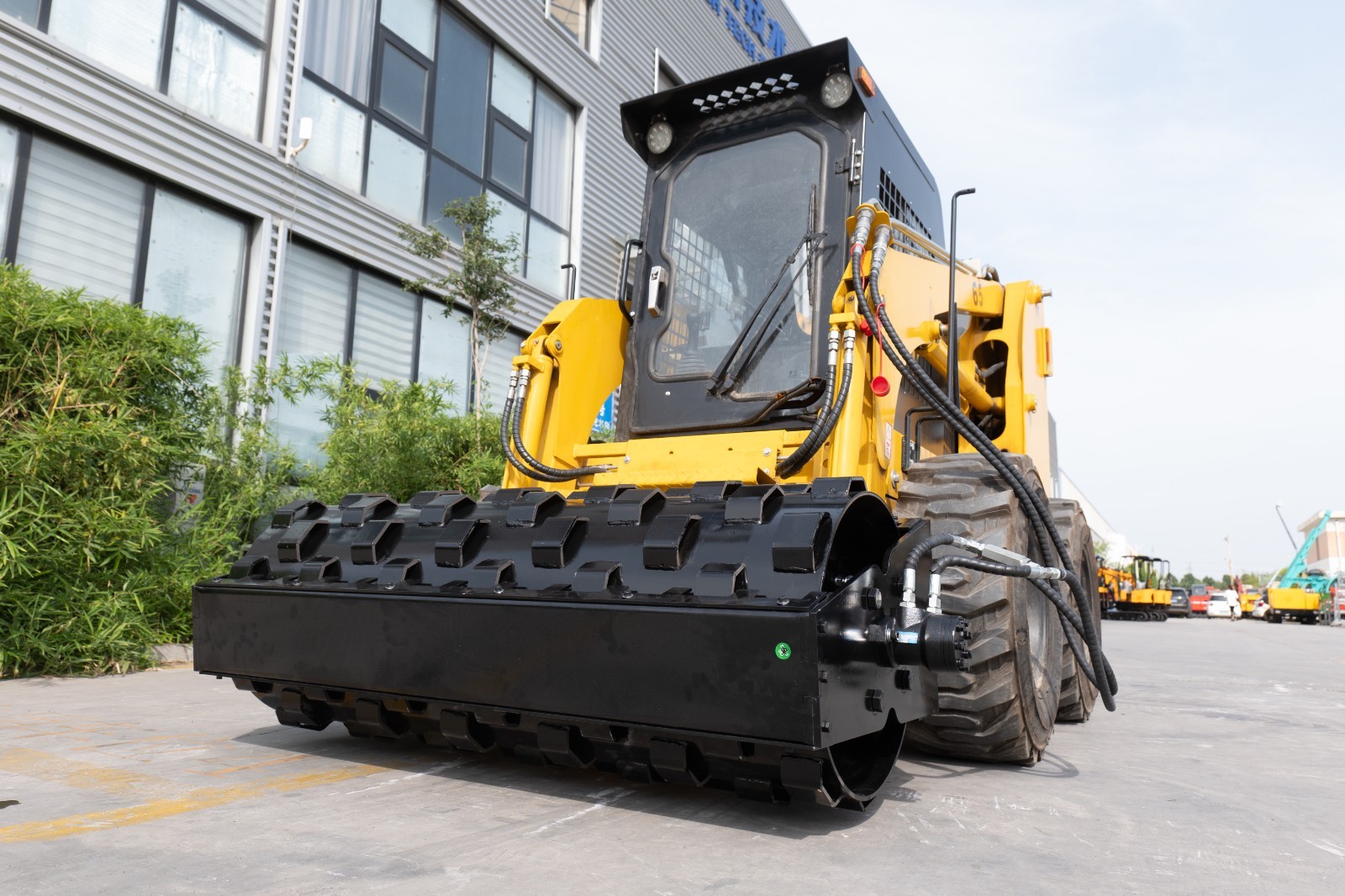60″ Vibratory Sheepsfoot Roller Compactor for Bobcat Skid Steer | Soil Roller