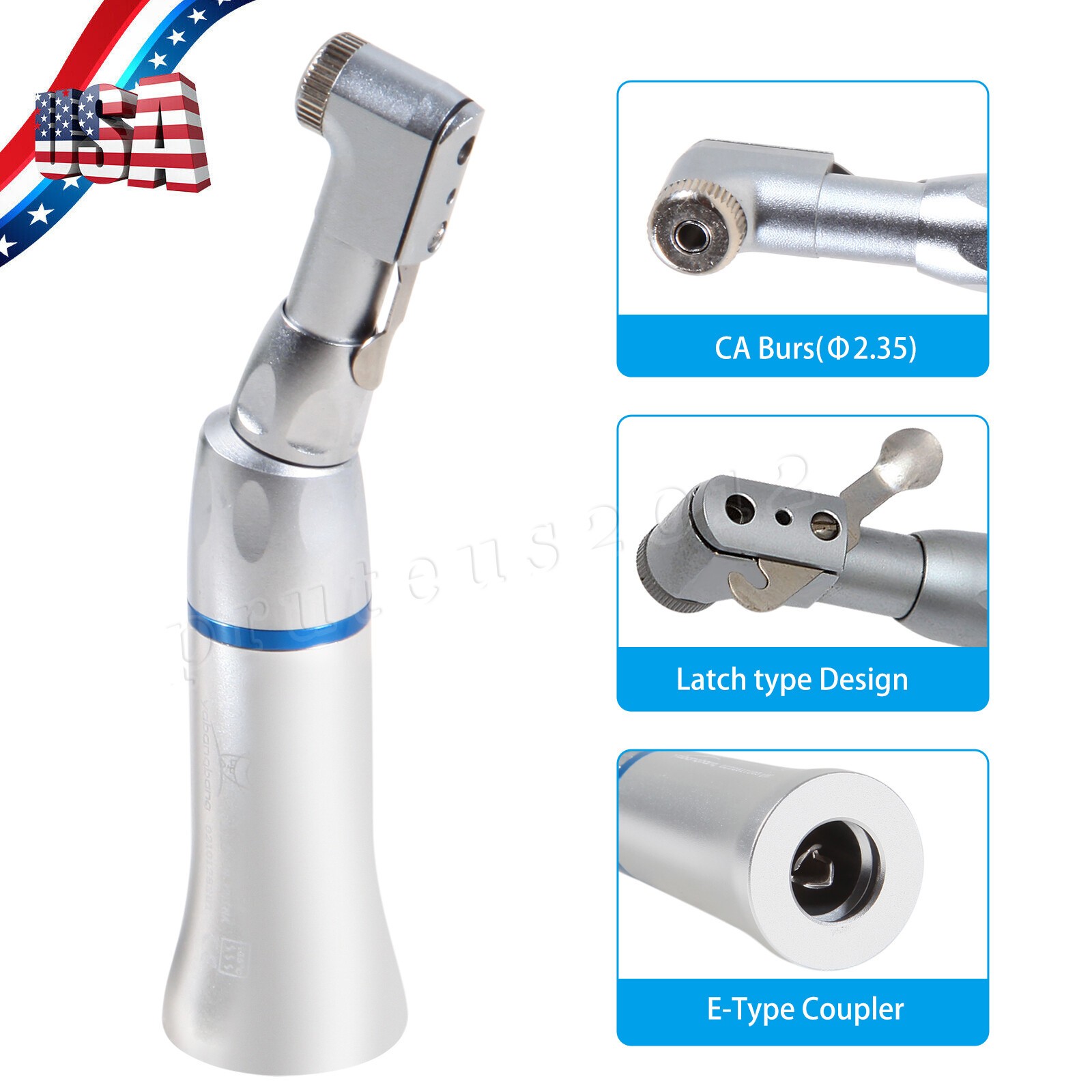 NSK Style Dental Slow Low Speed Handpiece Latch/Push Button Contra Angle EX203