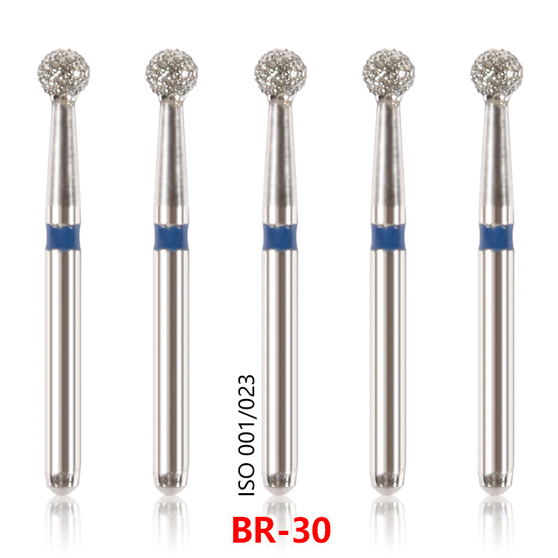 100pcs Dental Diamond Burs for High Speed Handpiece Medium Friction Grip 1.6MM