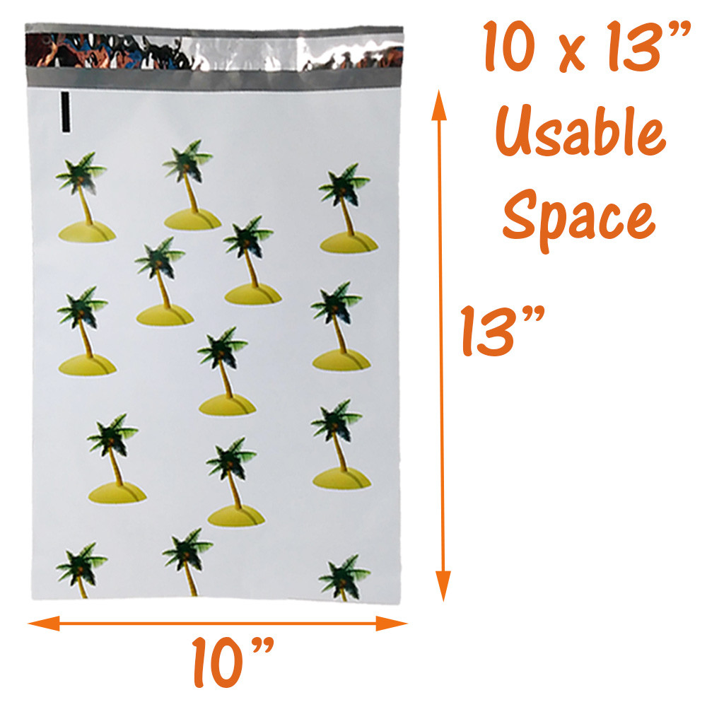 10×13″ Designer Tropical Poly Mailers Combo Pack, Quality Shipping Bag Envelopes