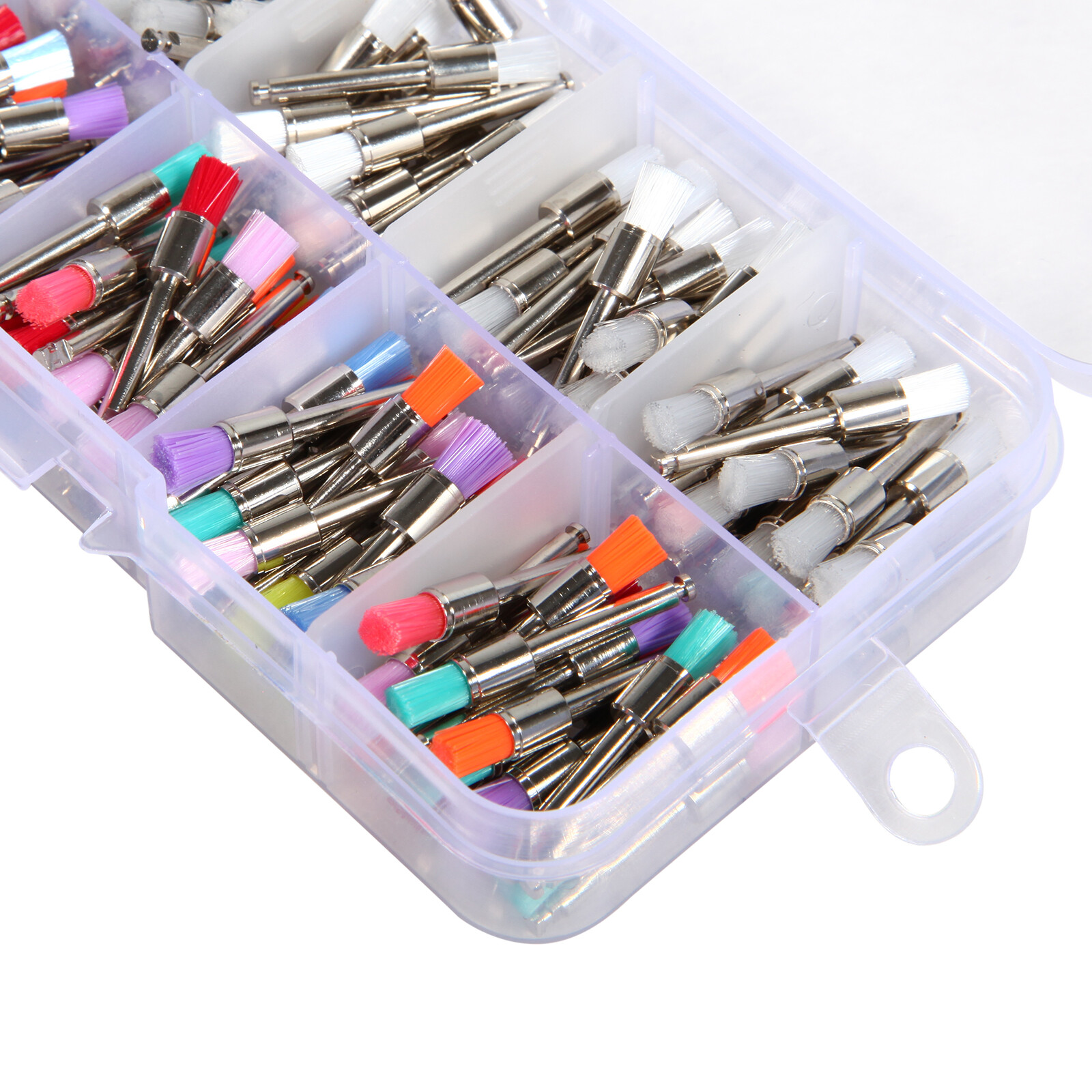200 pcs Dental Teeth Prophy Brushes Polishing Tapered Latch Type Mixed 2.35mm po