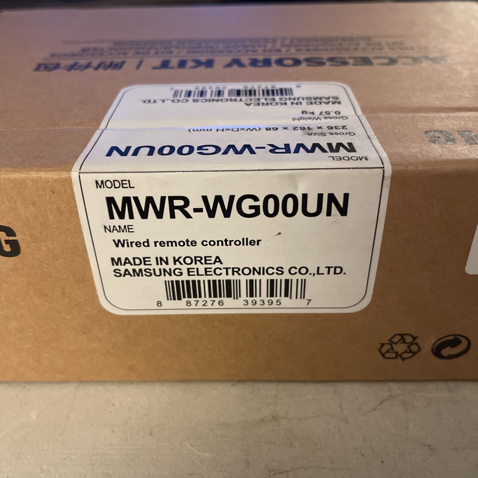 Samsung MWR-WG00UN Wired Remote Controller 12V 0.25A MPN MWR-WG00UN