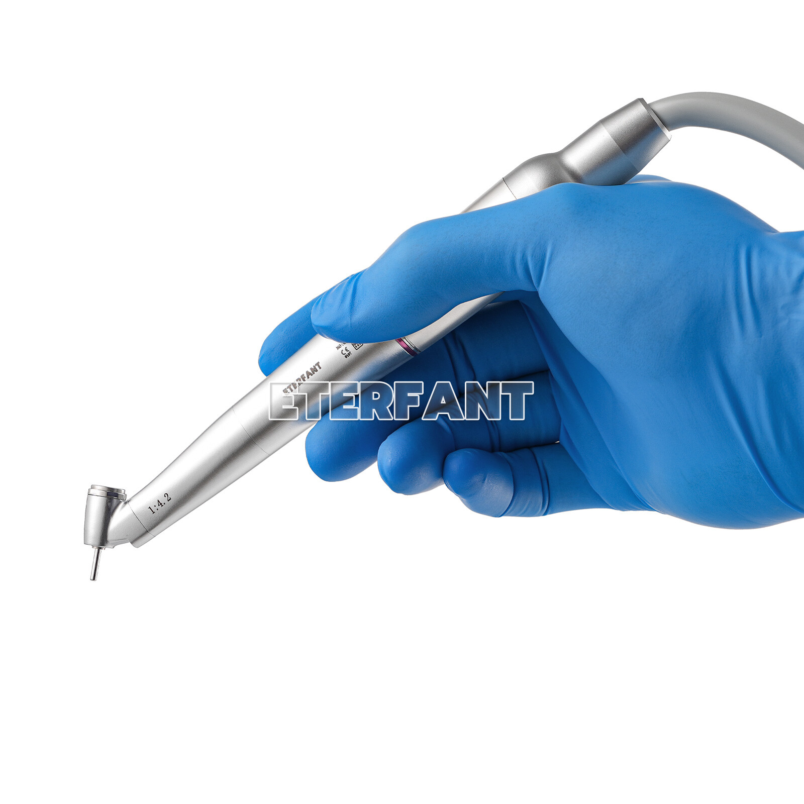 ENTERFANT Dental 1:1/1:4.2/20:1LED Fiber Optic Contra Angle Increasing Handpiece
