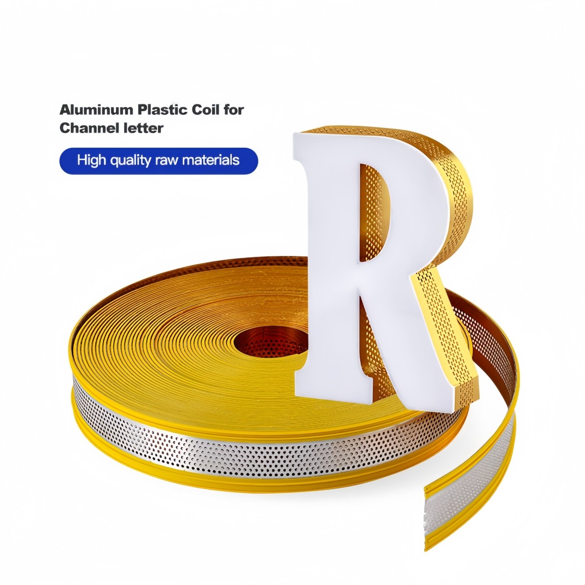 Punching Aluminum Plastic Coil for Channel Letter Strip w/ Holes Edge Trim Cap