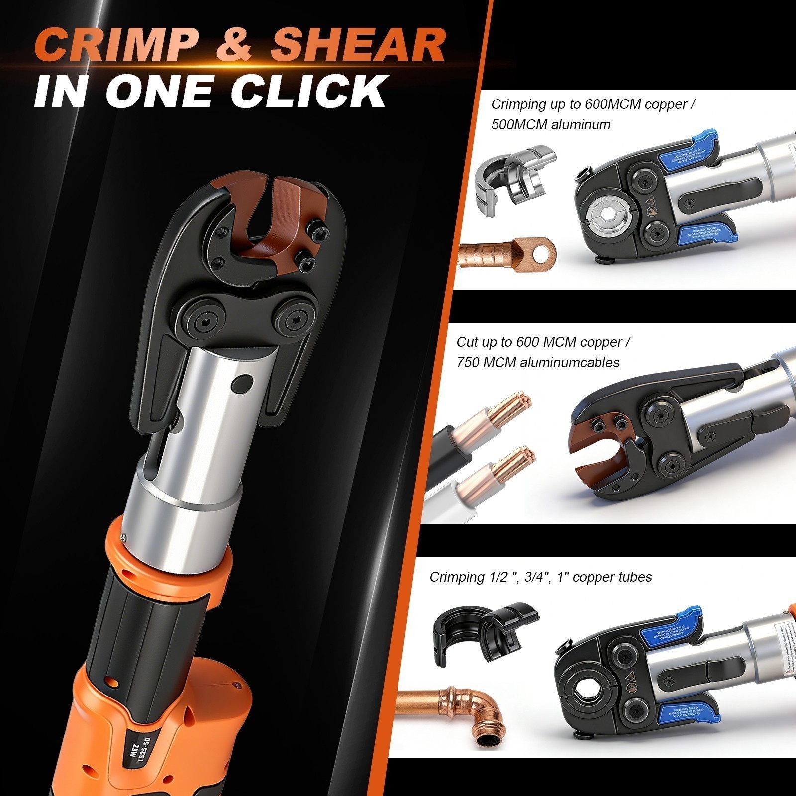 Compact Propress Tool Universal Jaws 2 * 18V 5.0AH Battery for Copper Pipe