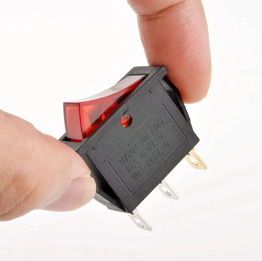 8pcs LED Rocker Toggle Switch SPST 3 Pin Mini Boat On Off Switch Set