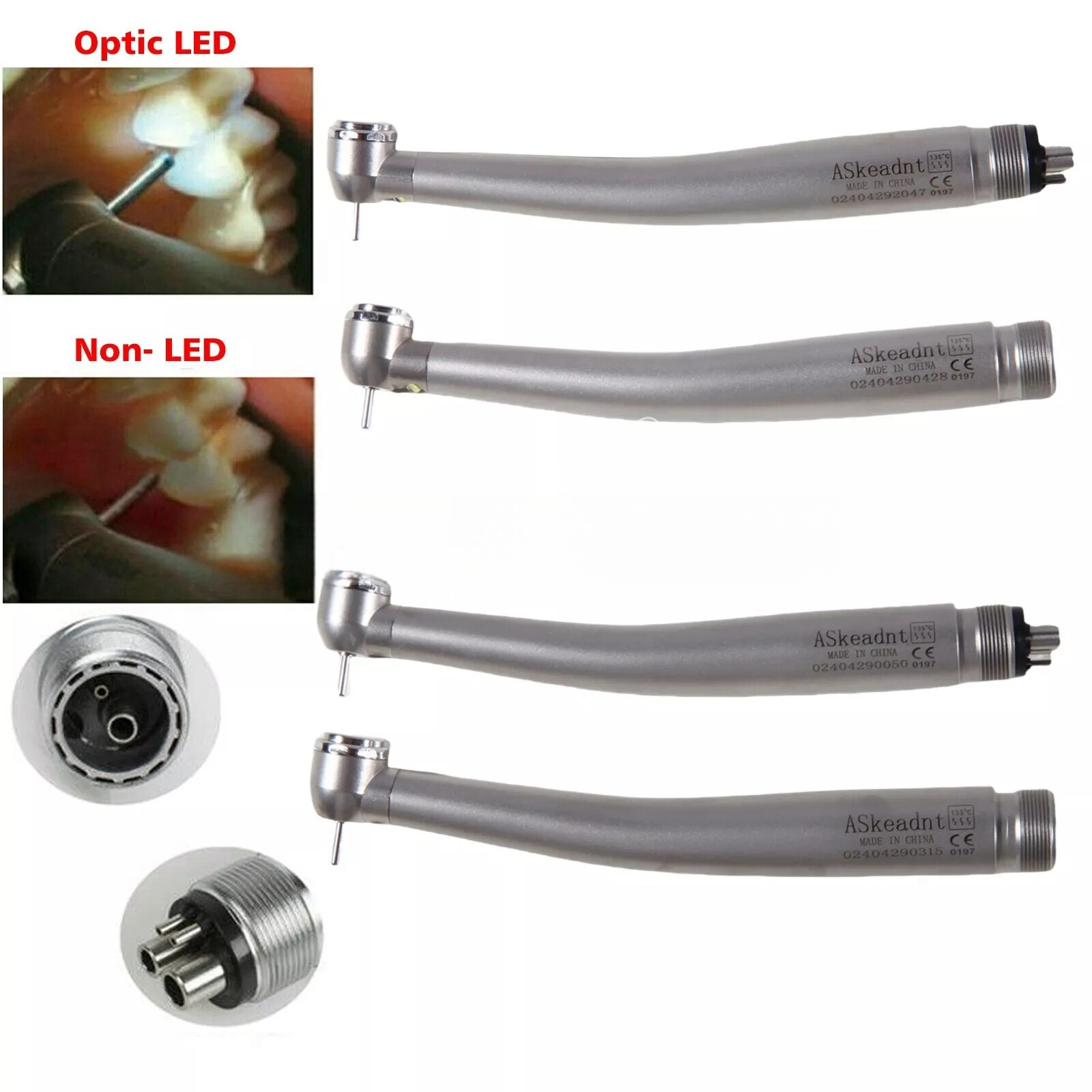 NSK Style Dental Fiber Optic LED E-generator / High Speed Handpiece 2/4H ty