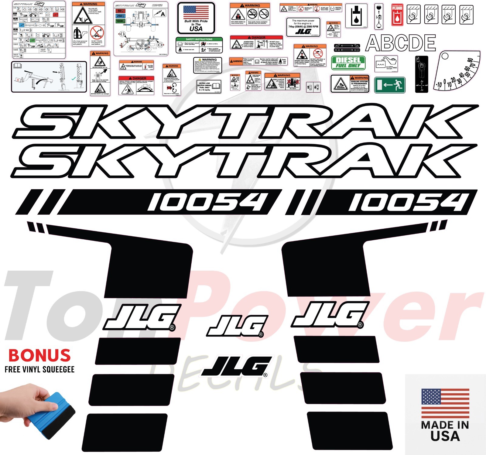 Fits JLG 10054 Decal Kit Telehandler – 8 YEAR OUTDOOR – 3M VINYL/FREE SHIPPING