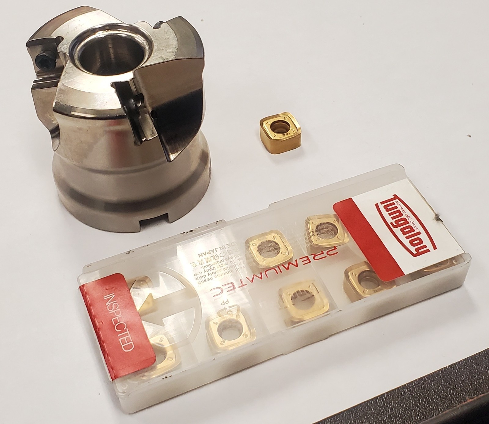 Tungaloy 6879580 Do-Feed Tri Face Mill 2″ Inch w/ 10 PACK SQMU Insert Kit T3130