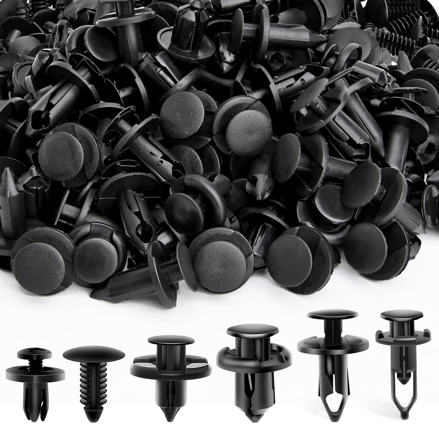 200PCS Car Retainer Clips 6Mm 7Mm 8Mm 9Mm 10Mm Expansion Screws Replacement Kit