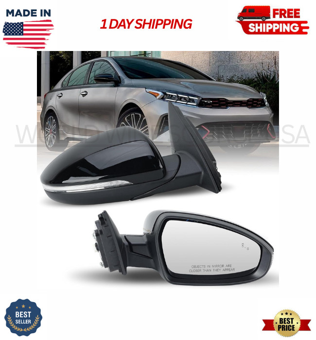 Right Passenger Side Mirror Fits 2019 2020 2021 2022 2023 KIA Forte Mirrors with