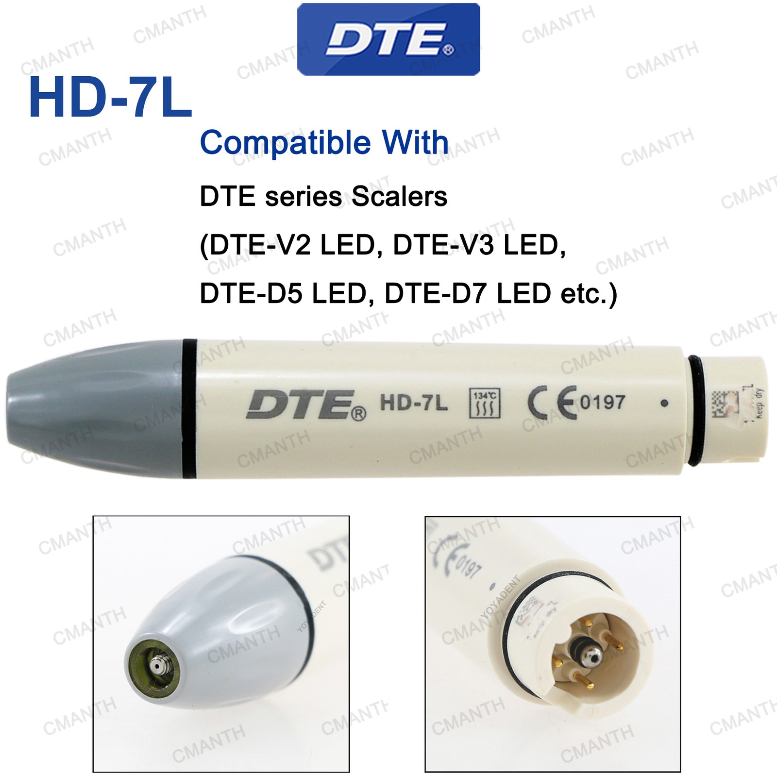 WOODPECKER DTE Dental Ultrasonic Scaler Handpiece LED Fit For EMS NSK SATELEC