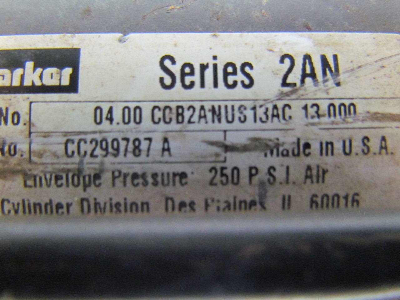 Parker 04.00CCB2ANUS13AC13.000 Pneumatic Air Cylinder 4″ Bore 13″ Stroke