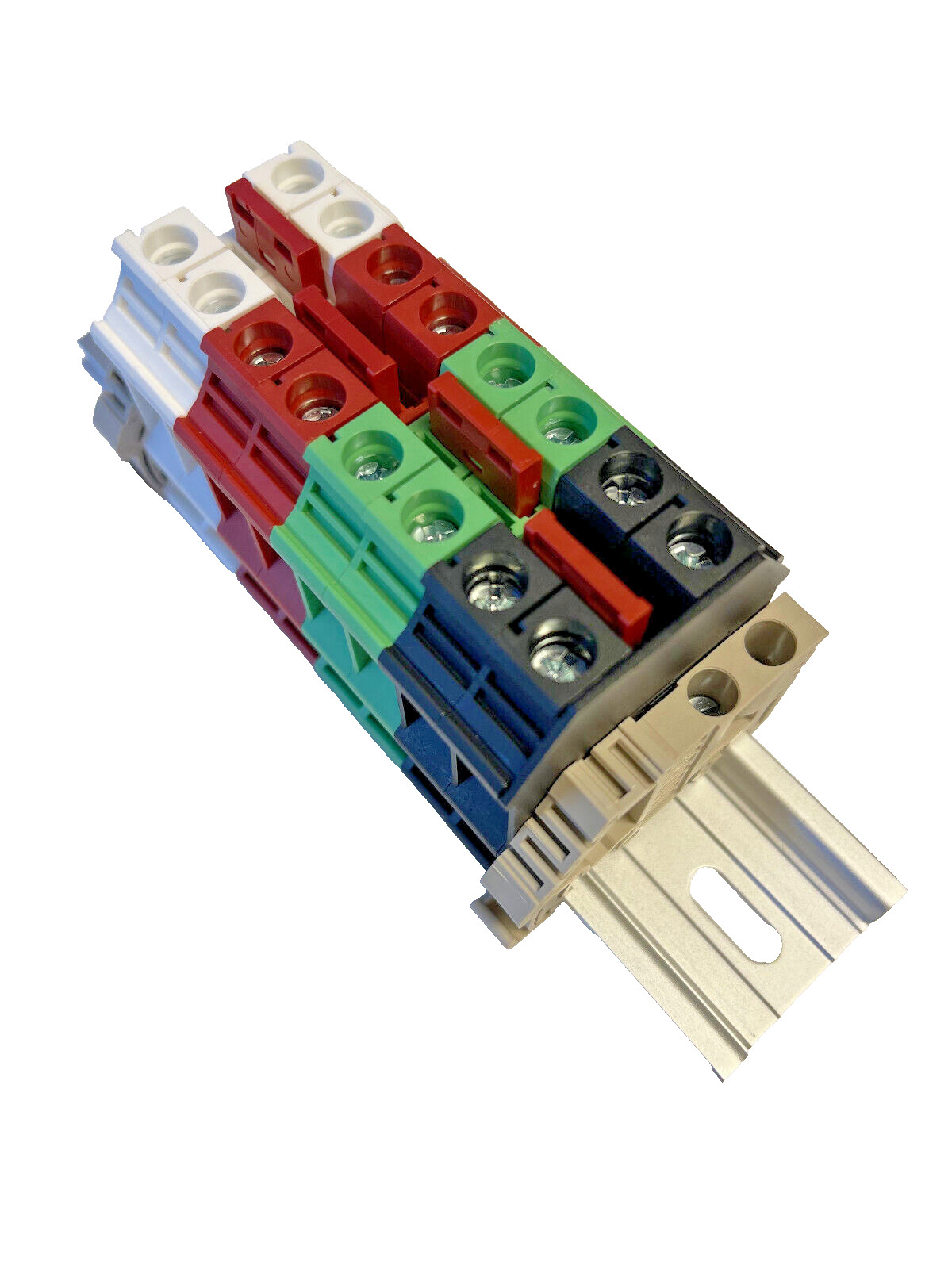 Power Distribution Parallel 60A Terminal Blocks L1 L2 DIN Rail Dinkle 6AWG 600V