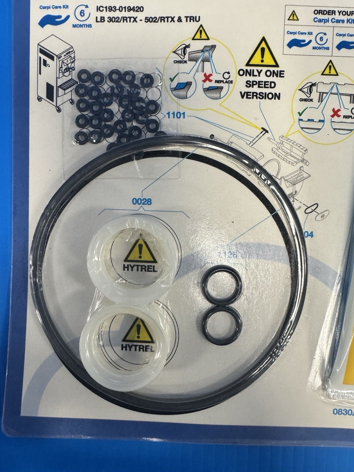 Carpigiani Parts Batch Freezer LB 502 G RTX 6 Months Carpi Care Kit