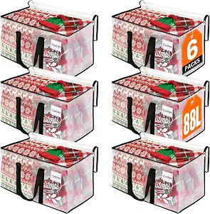 RoomHacks Heavy Duty Clear Moving Bags with Reinforced Handle and Double Zipper,