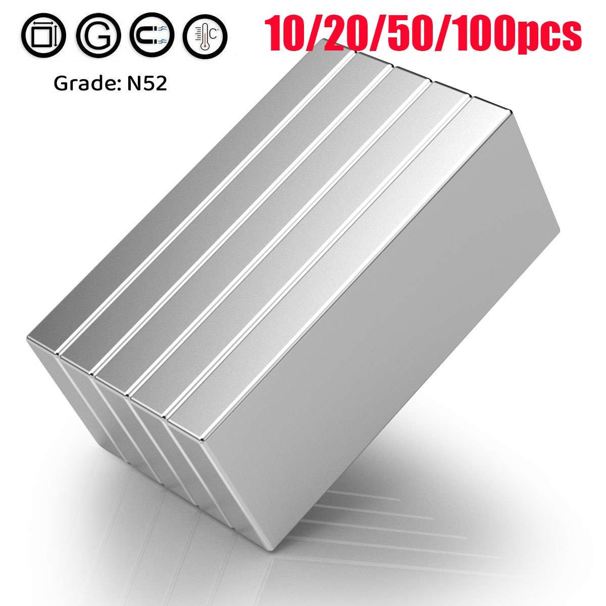 10/20/50/100pcs Super Strong Block Fridge Magnets Rare Earth Neodymium 20x10x3mm