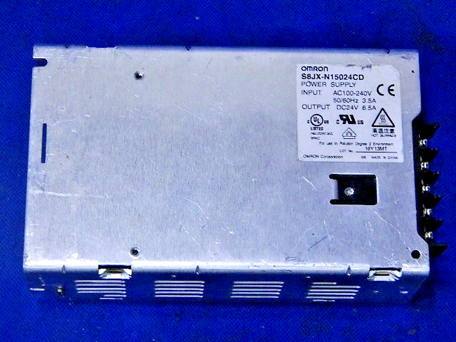 OMRON POWER SUPPLY S8JX-N15024CD 24V DC 3.5 AMP, 100-240V AC INPUT 90 DAY WAR