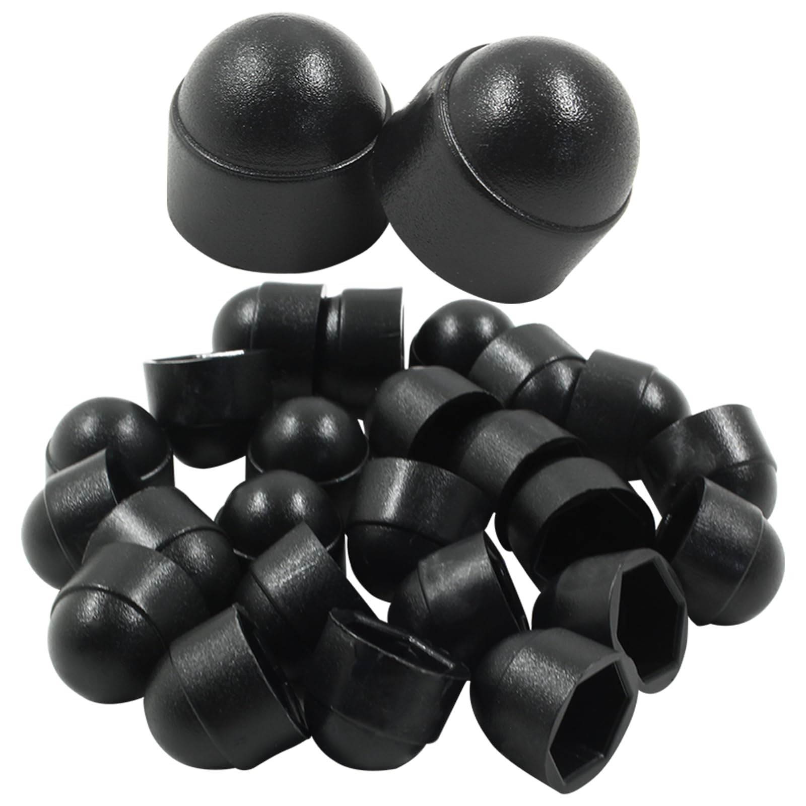 25PCS Hex Head Bolt Covers, Black Dome Bolt Nut Protective Caps, Acorn Hex Ca…