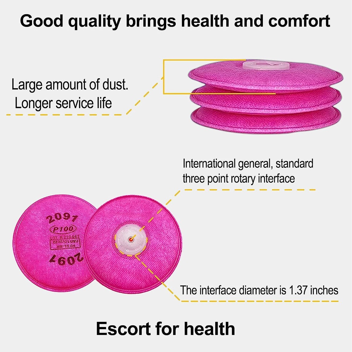 P100 Particulate Welding Painting Dust Construction Half Face Respirator Mask US