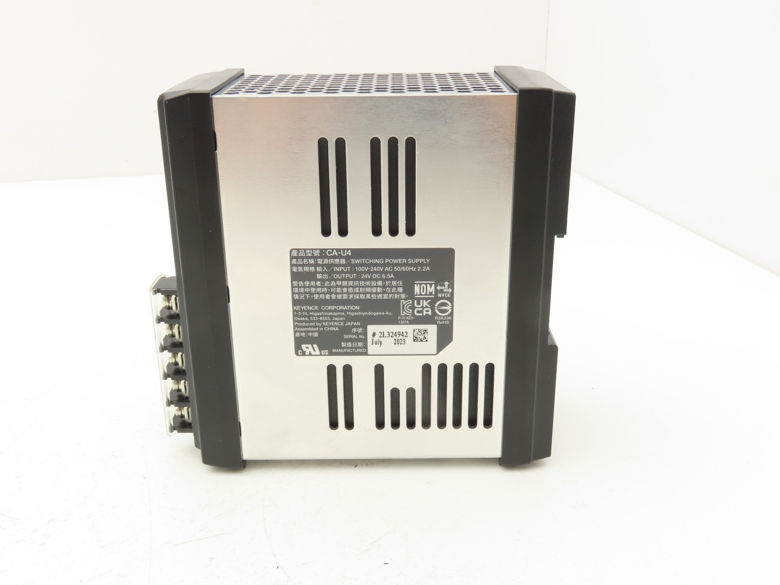 Keyence CA-U4 PLC Power Supply PSU 24VDC 6.5A 100-240V