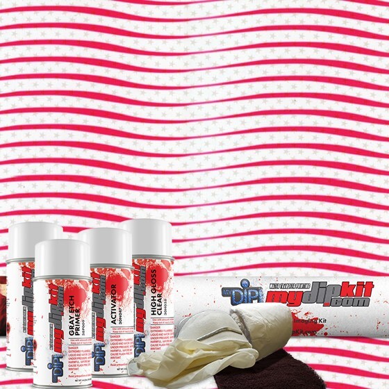 MYDIPKIT Hydro Dipping Water Transfer Print KIT LL-105 Stars and Stripes