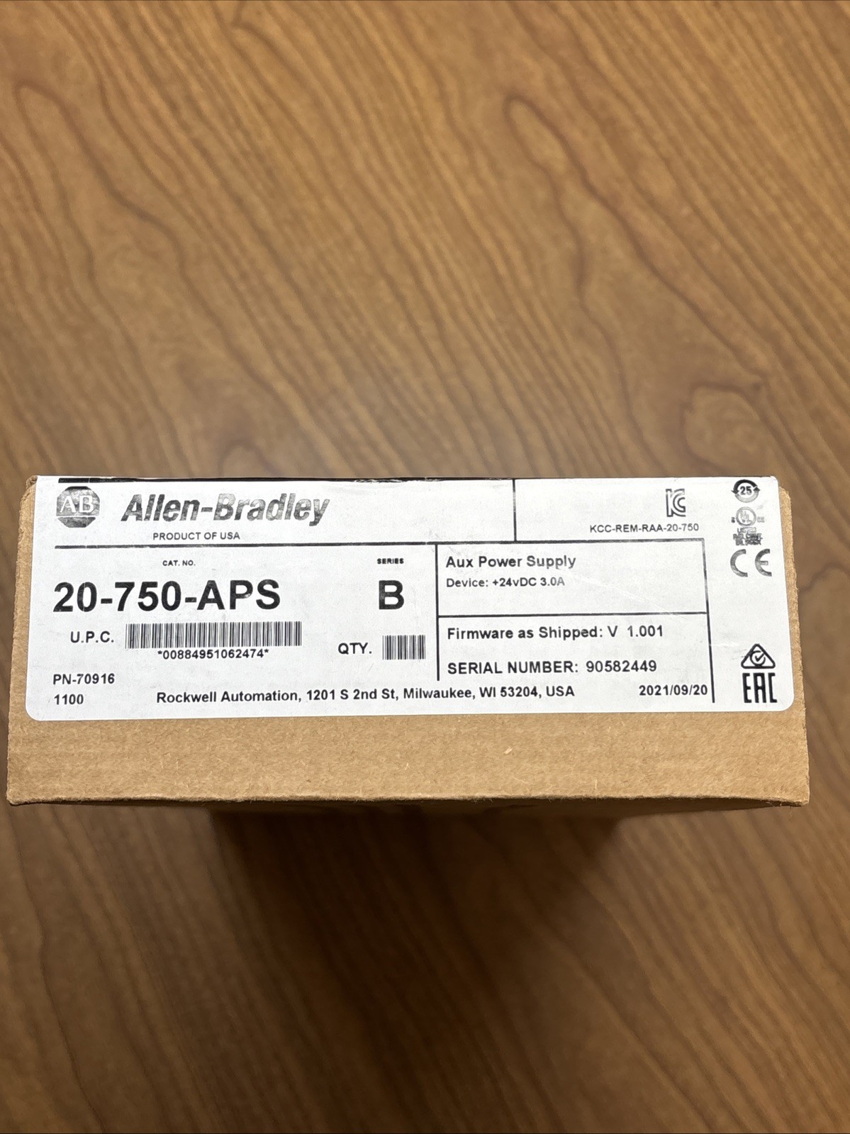 Allen-Bradley 20-750-APS Series B 1pcs 20750APS. Factory Sealed