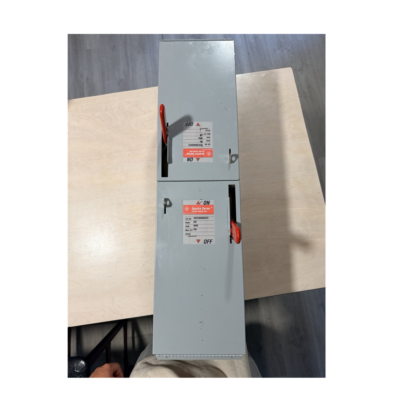 GE Spectra ADS36600HD 60A Fusible Load Break Switch 3 Pole 600V USED WORKING
