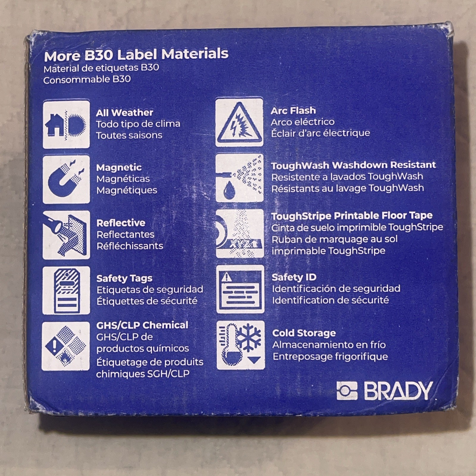 Brady B30C-4000-595-YL Yellow High Adhesion Vinyl Label Tape 4in x 100ft NEW