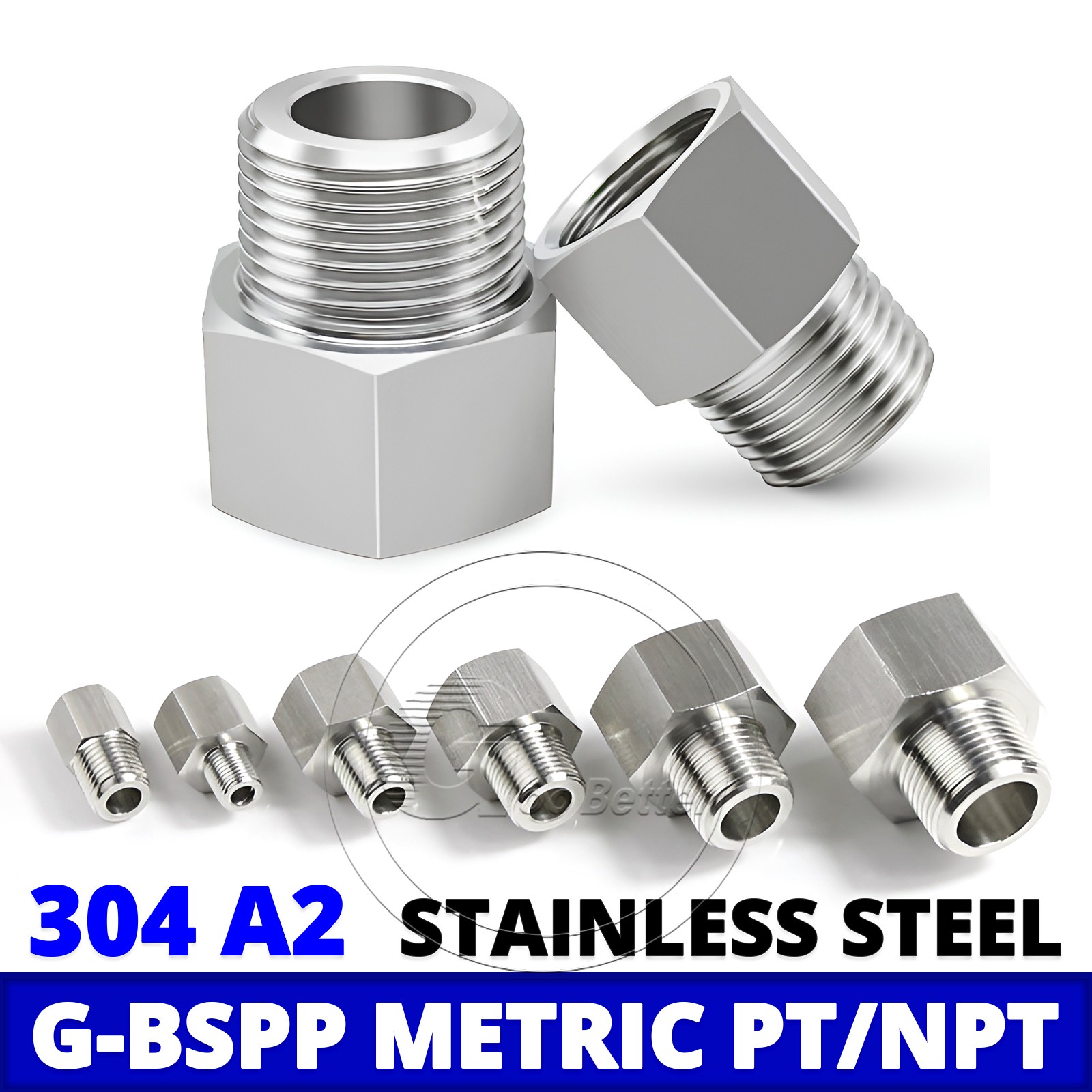 Male Female Thread Reducer Fitting Adapter Metric PT NPT G Bolt Screw Converter