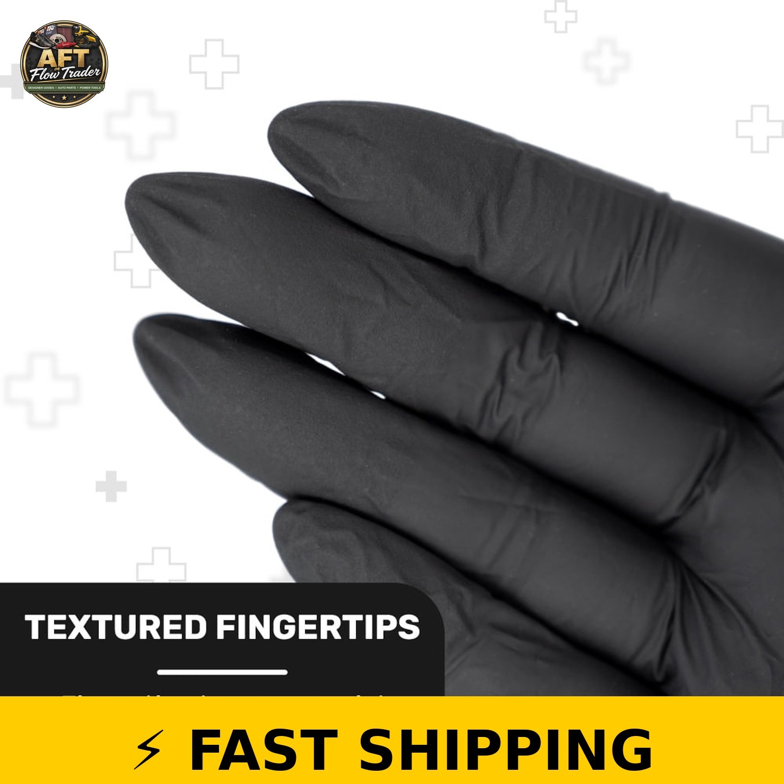 WellBefore Black Nitrile Disposable Gloves – XSmall, 100 Count