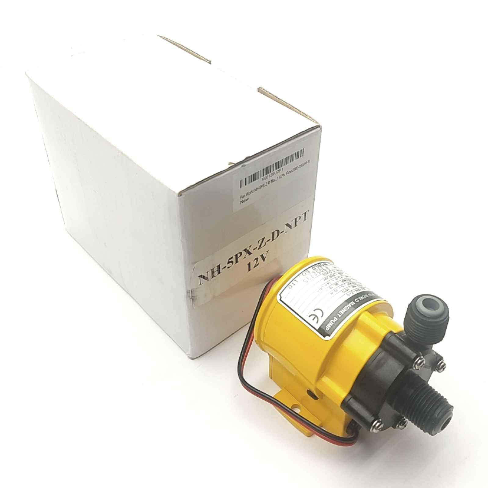 Pan World NH-5PX-Z-D Brushless DC Magnet Pump, 14L/min, 2.5m Head, 1/2″NPT, 12V