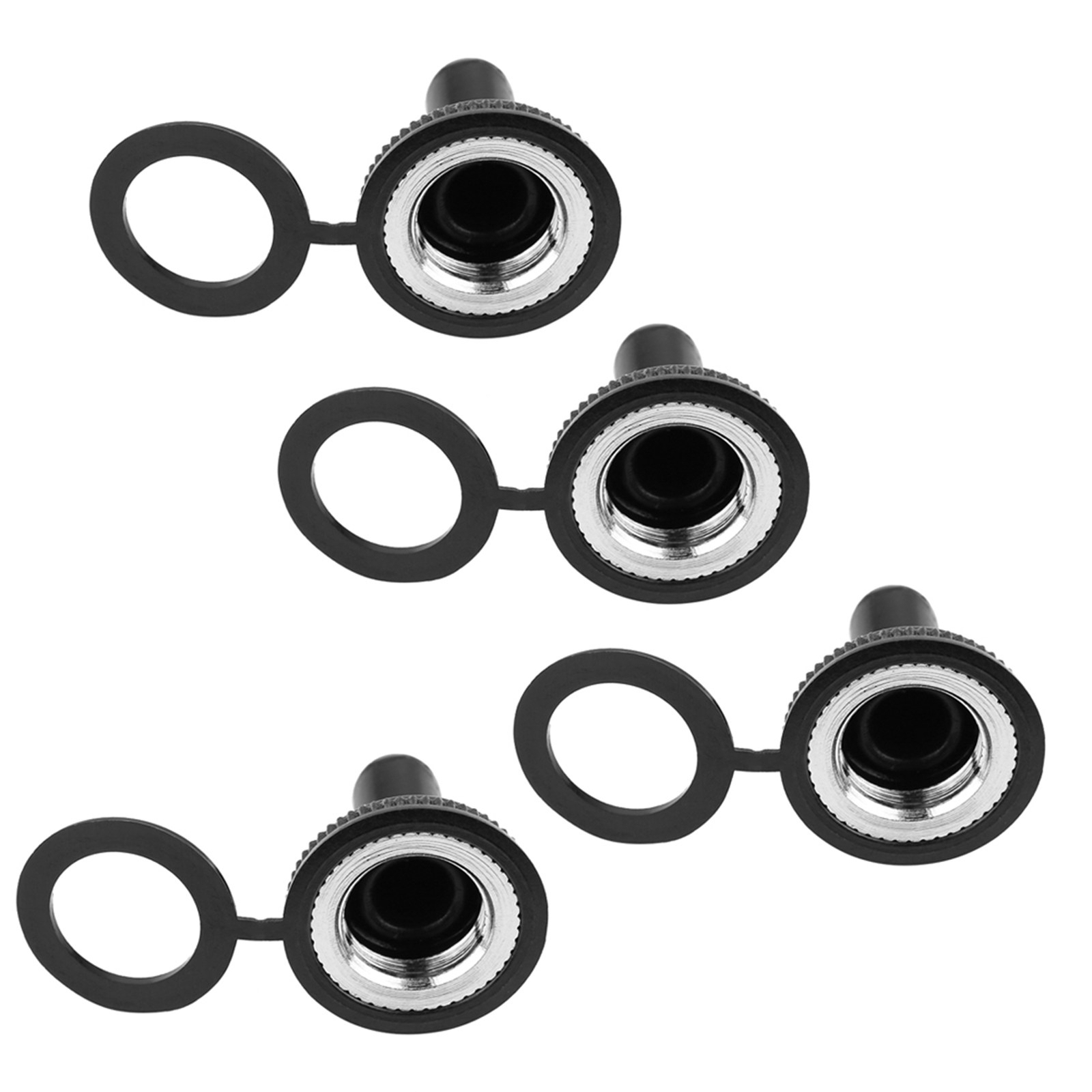 20Pcs/set 12mm Rocker Toggle Switch Waterproof Rubber Cap Boot Cover – Black