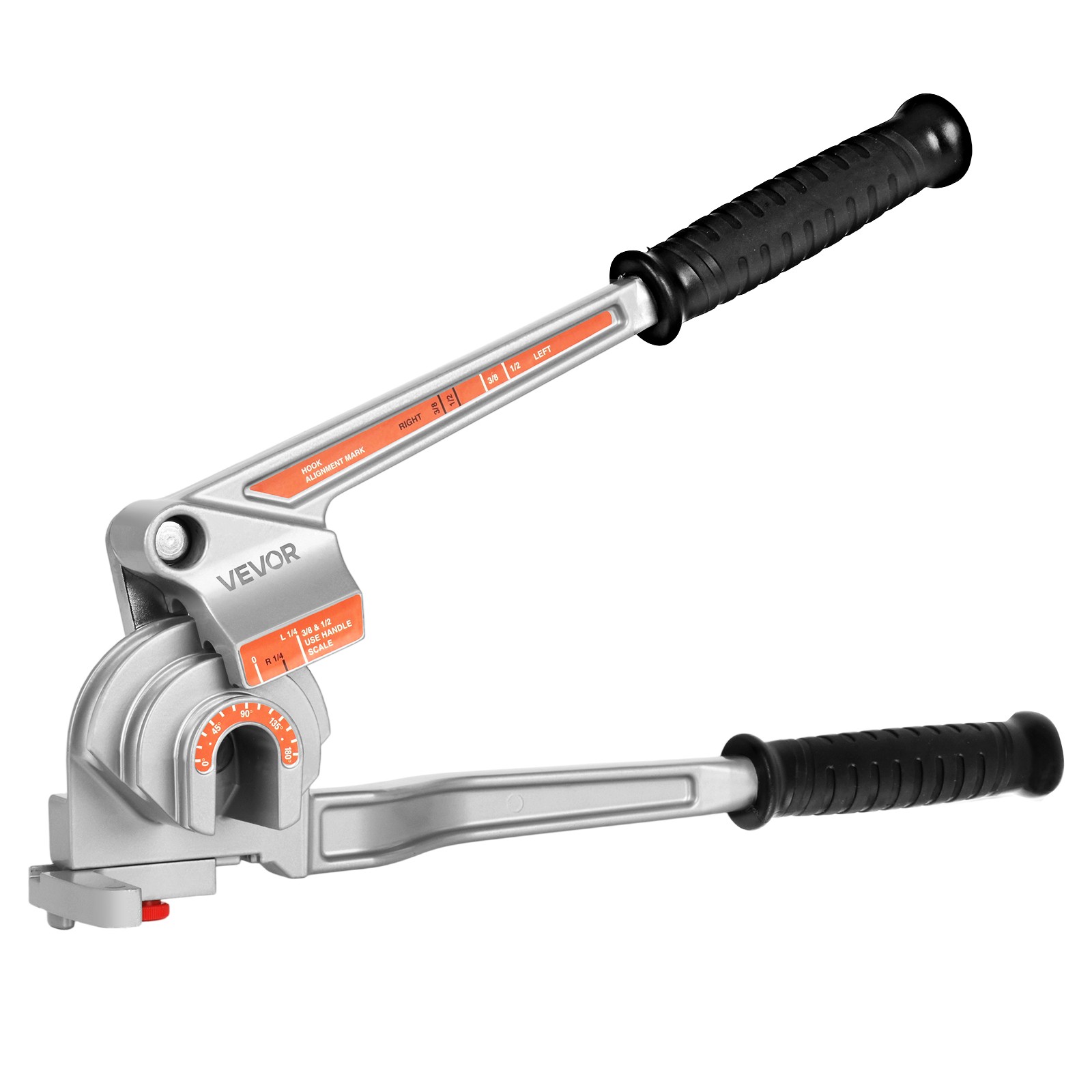 VEVOR 3 in 1 Lever Pipe Tube Bender for 1/4″, 3/8″, 1/2″ O.D. 0-180° Bending