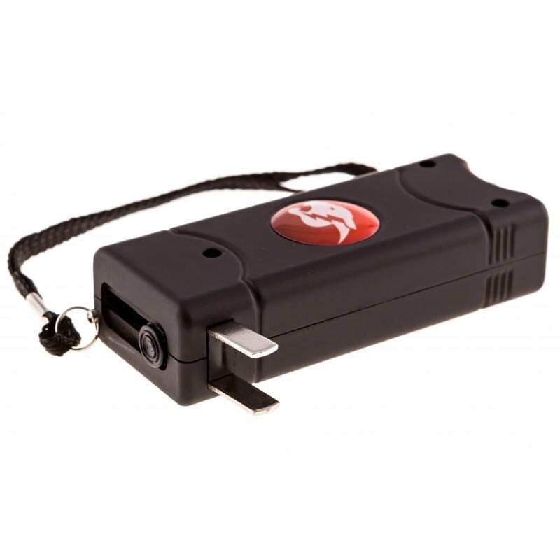 Self Defense Rechargeable Stun Gun + Spray with LED Light – Free Holster