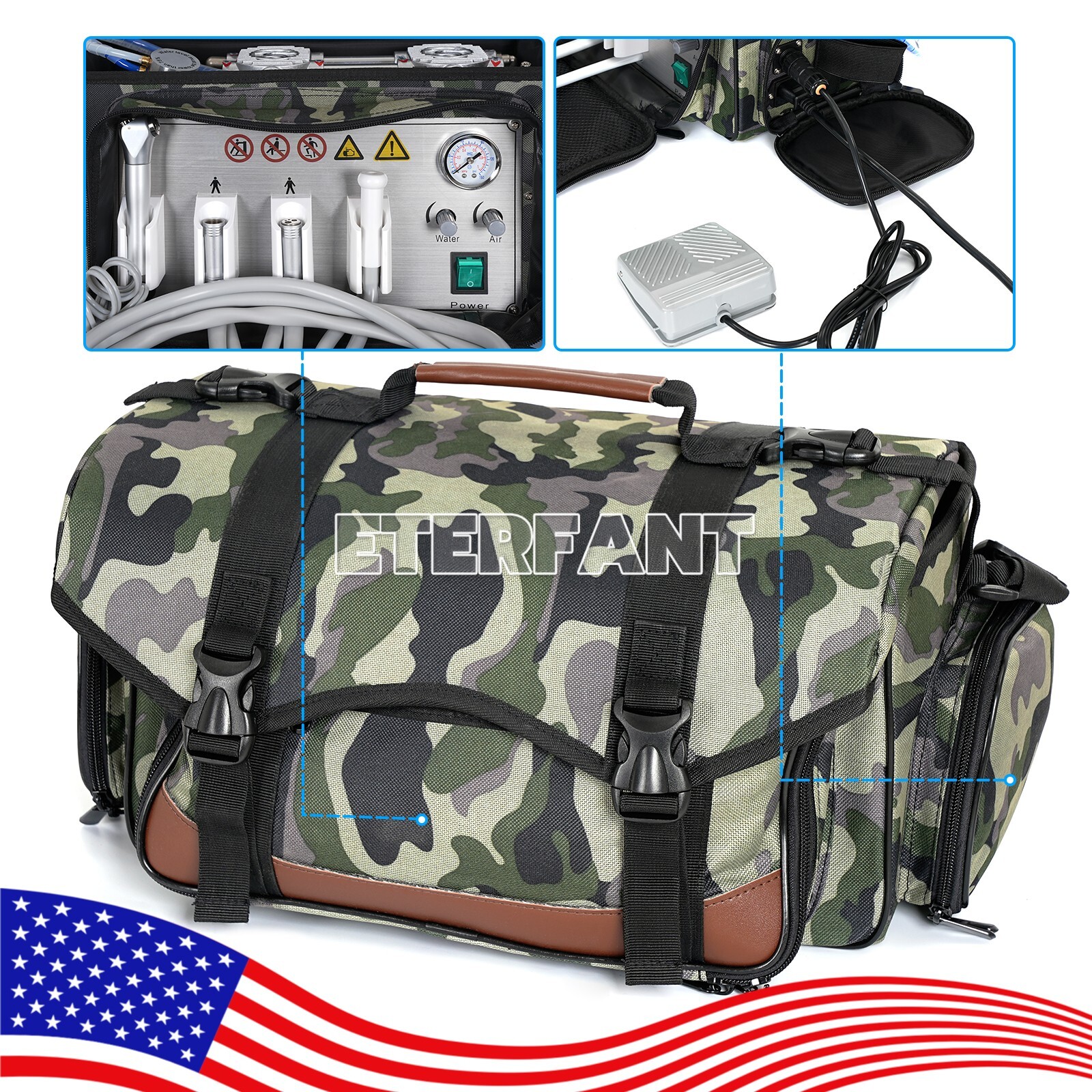 Portable Delivery Unit Bag/Unit+Air Compressor Curing Light Ultrasonic Scales